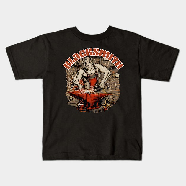 Blacksmith Kids T-Shirt by Noshiyn